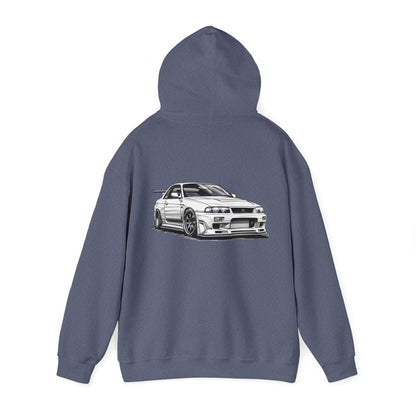 White Nissan R34 GTR 5 Unisex Hoodie | NGTR34 - UH002 - Petrosexuals