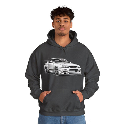 White Nissan R34 GTR 5 Unisex Hoodie | NGTR34 - UH002 - Petrosexuals