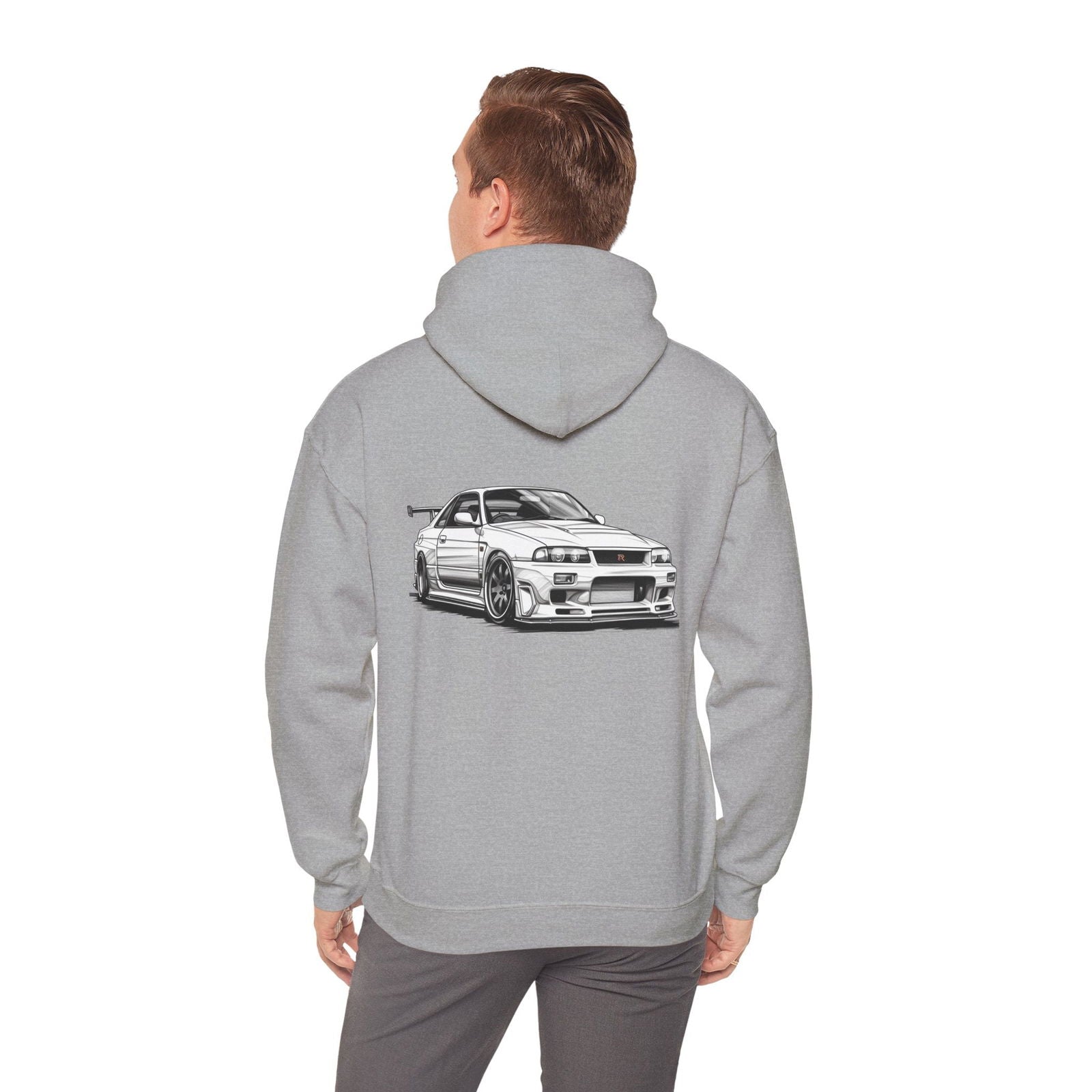 White Nissan R34 GTR 5 Unisex Hoodie | NGTR34 - UH002 - Petrosexuals