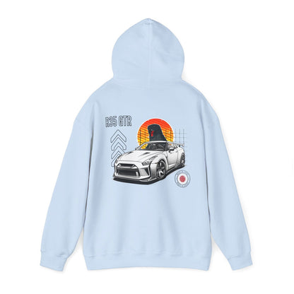 White Nissan R35 GT - R Hoodie | NGTR35 - UH005 - Petrosexuals