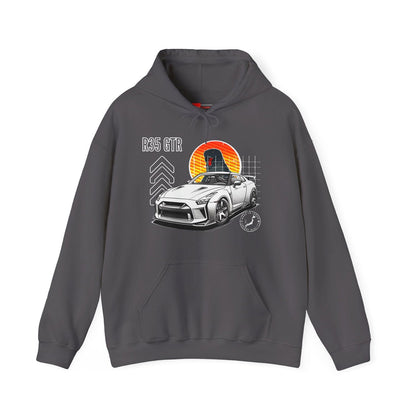 White Nissan R35 GT - R Hoodie | NGTR35 - UH005 - Petrosexuals