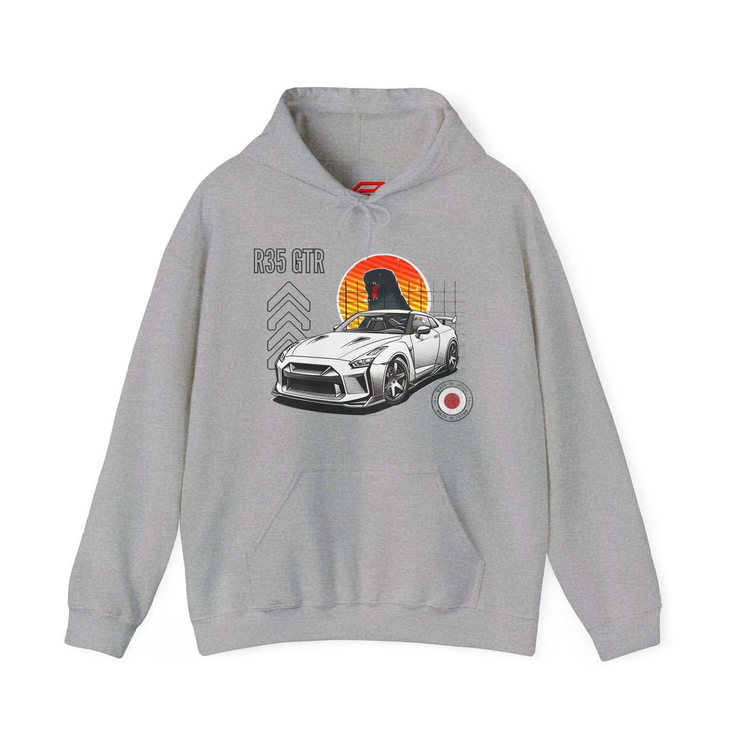 White Nissan R35 GT - R Hoodie | NGTR35 - UH005 - Petrosexuals