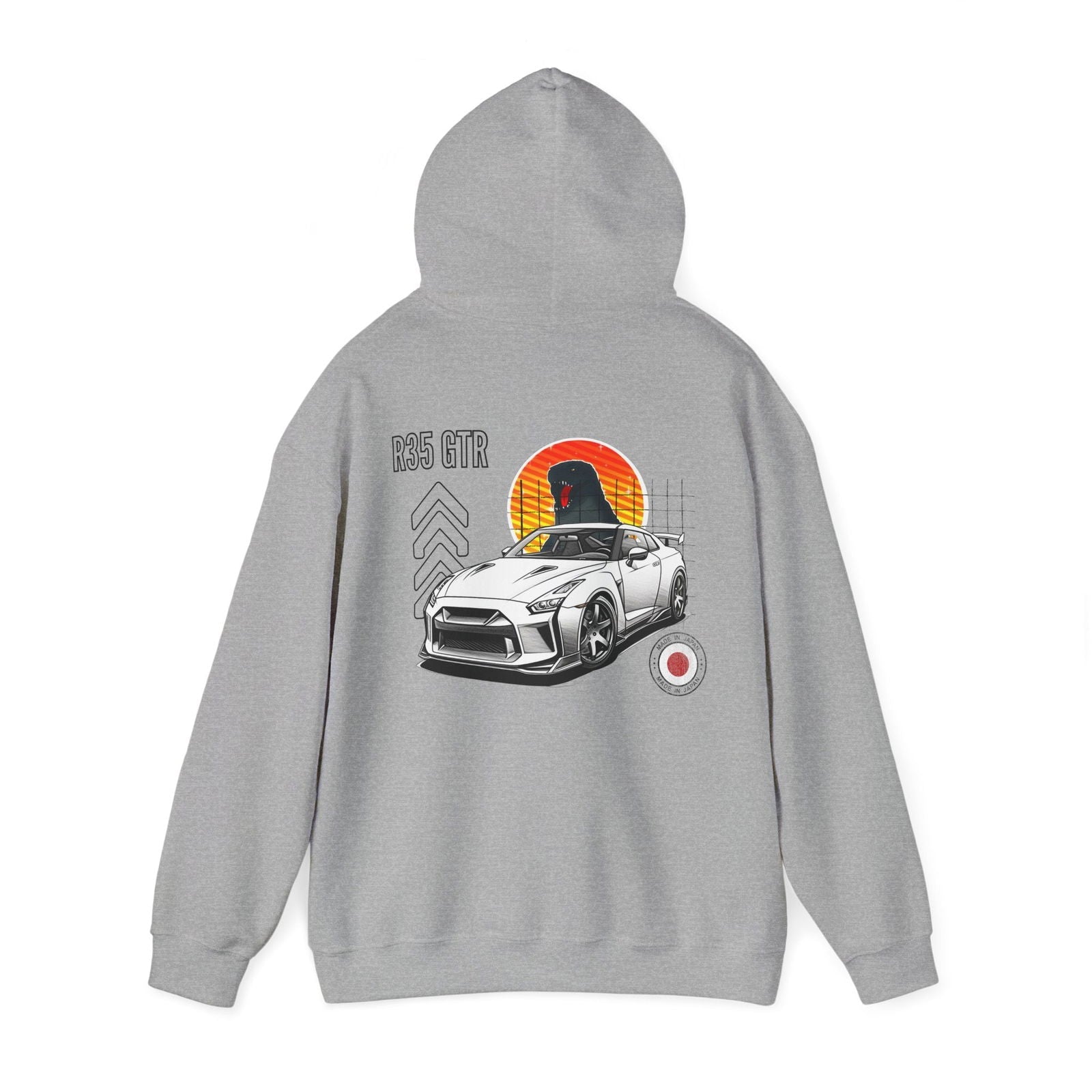 White Nissan R35 GT - R Hoodie | NGTR35 - UH005 - Petrosexuals