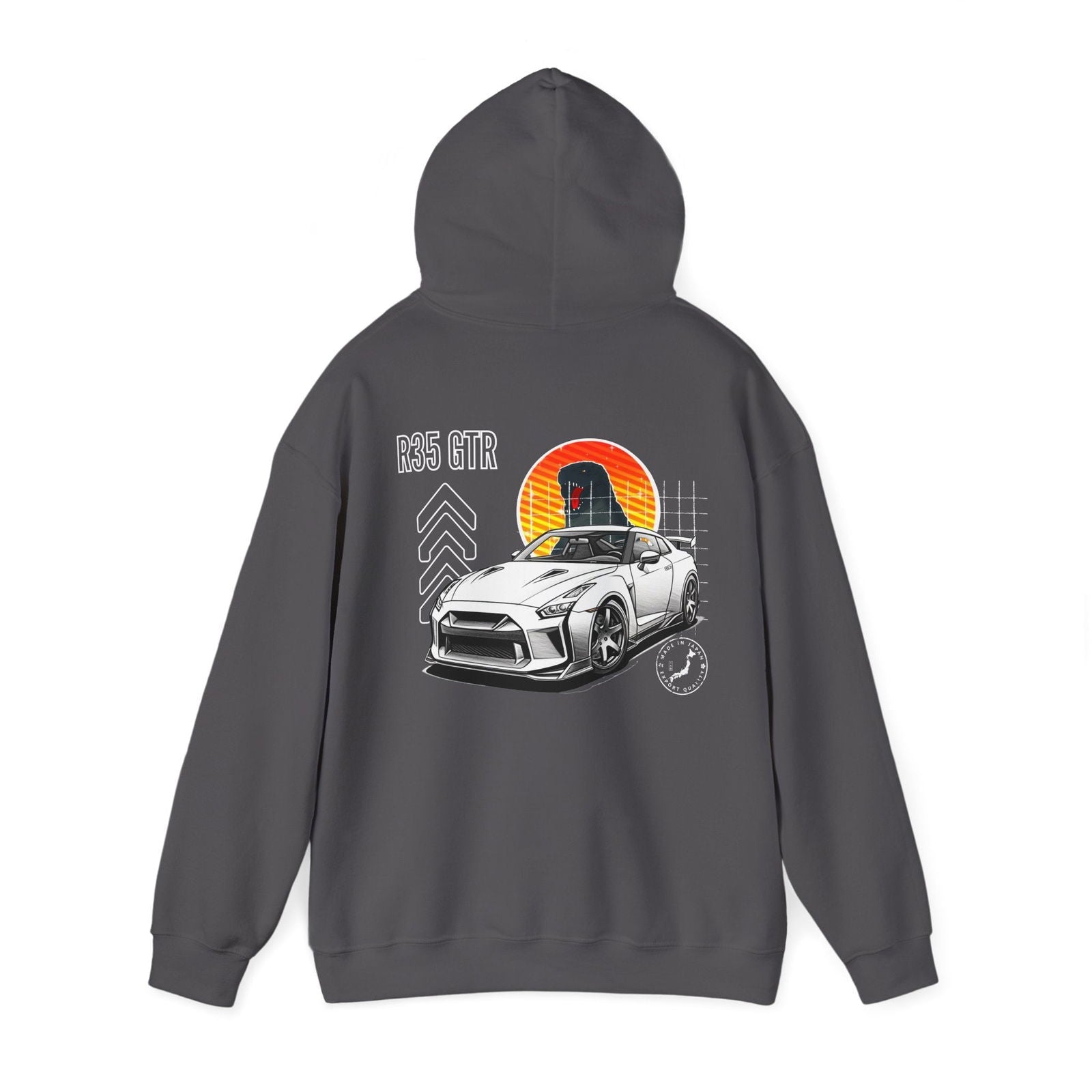 White Nissan R35 GT - R Hoodie | NGTR35 - UH005 - Petrosexuals