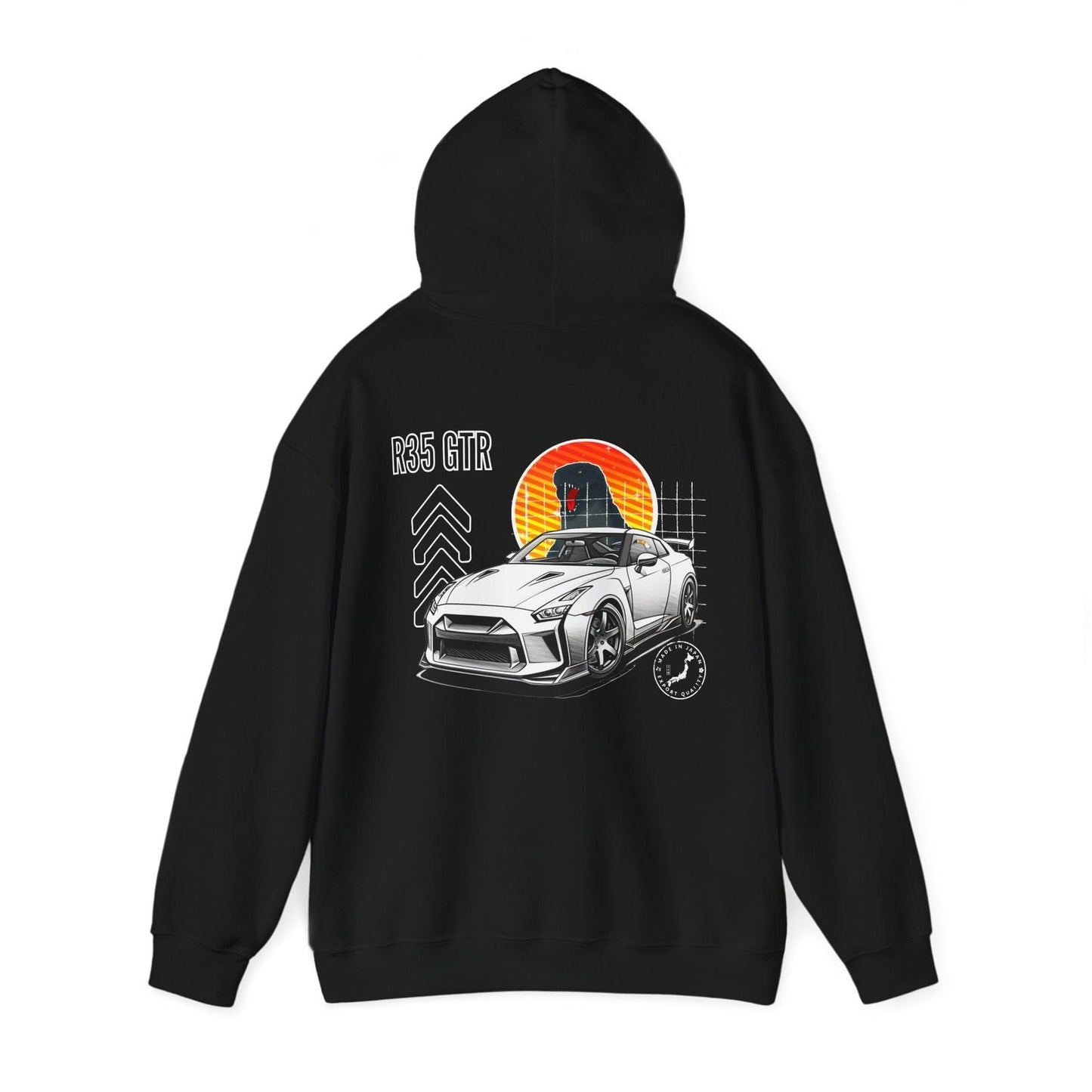 White Nissan R35 GT - R Hoodie | NGTR35 - UH005 - Petrosexuals