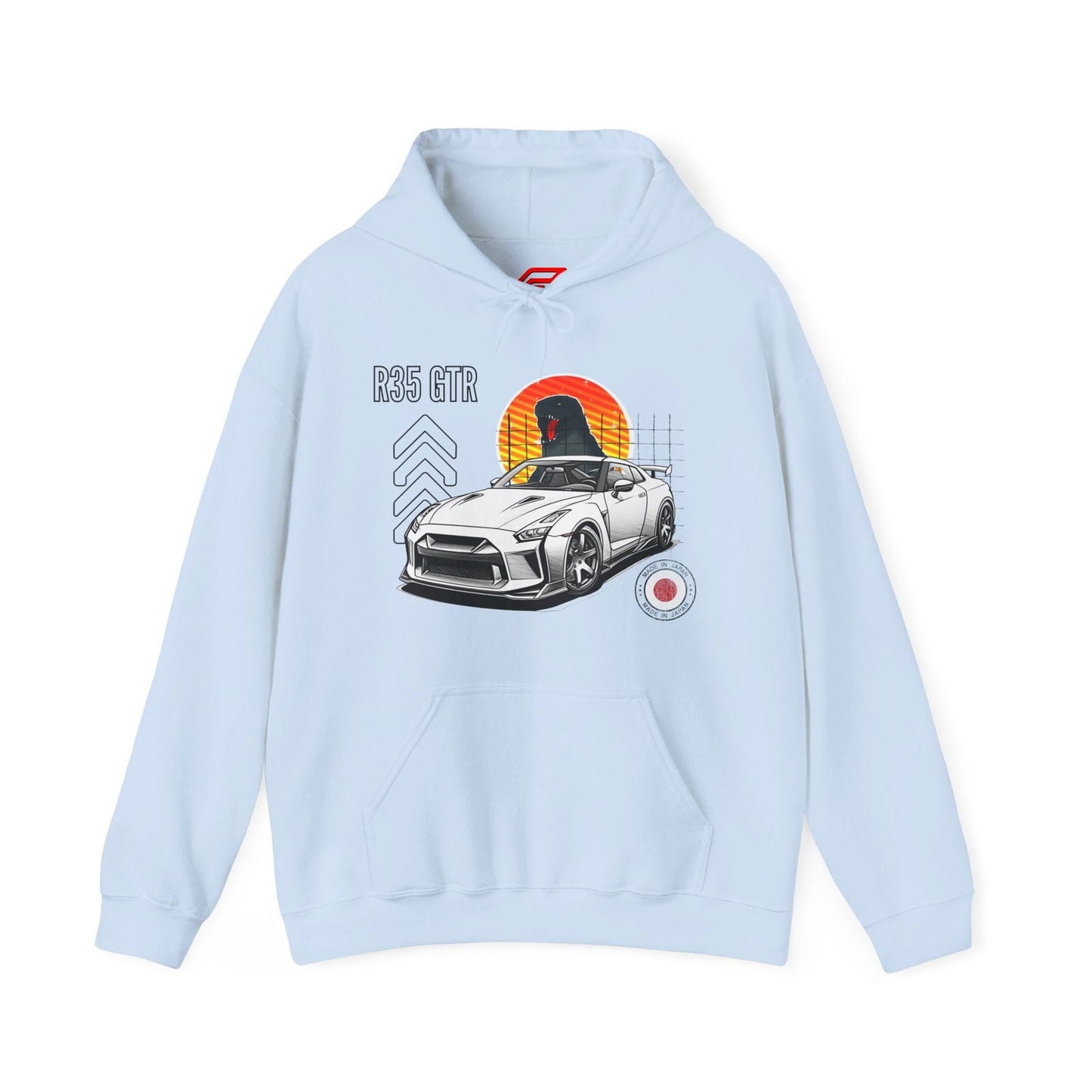 White Nissan R35 GT - R Hoodie | NGTR35 - UH005 - Petrosexuals