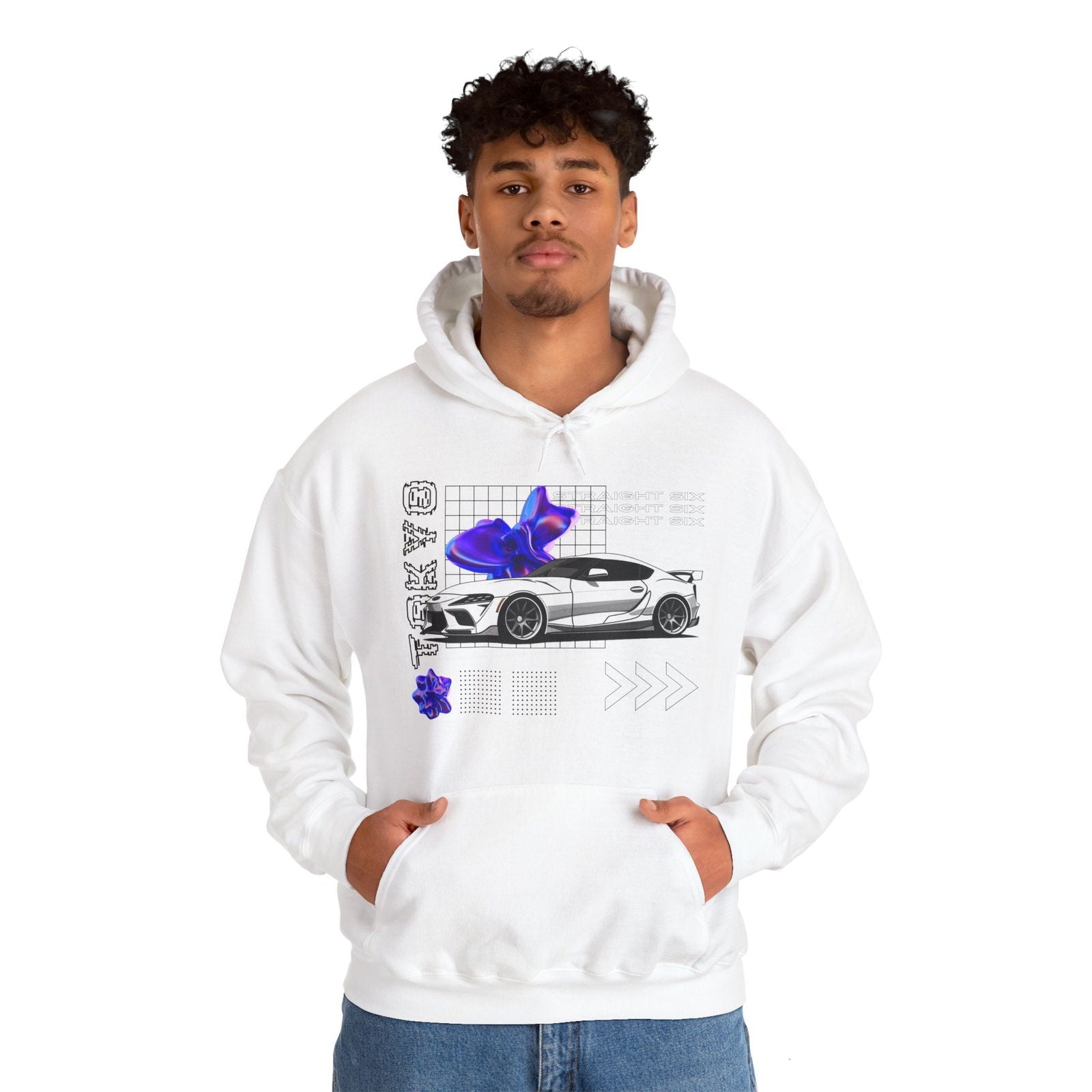 White Toyota Supra MK5 Hoodie | TSMK5 - UH002 - Petrosexuals