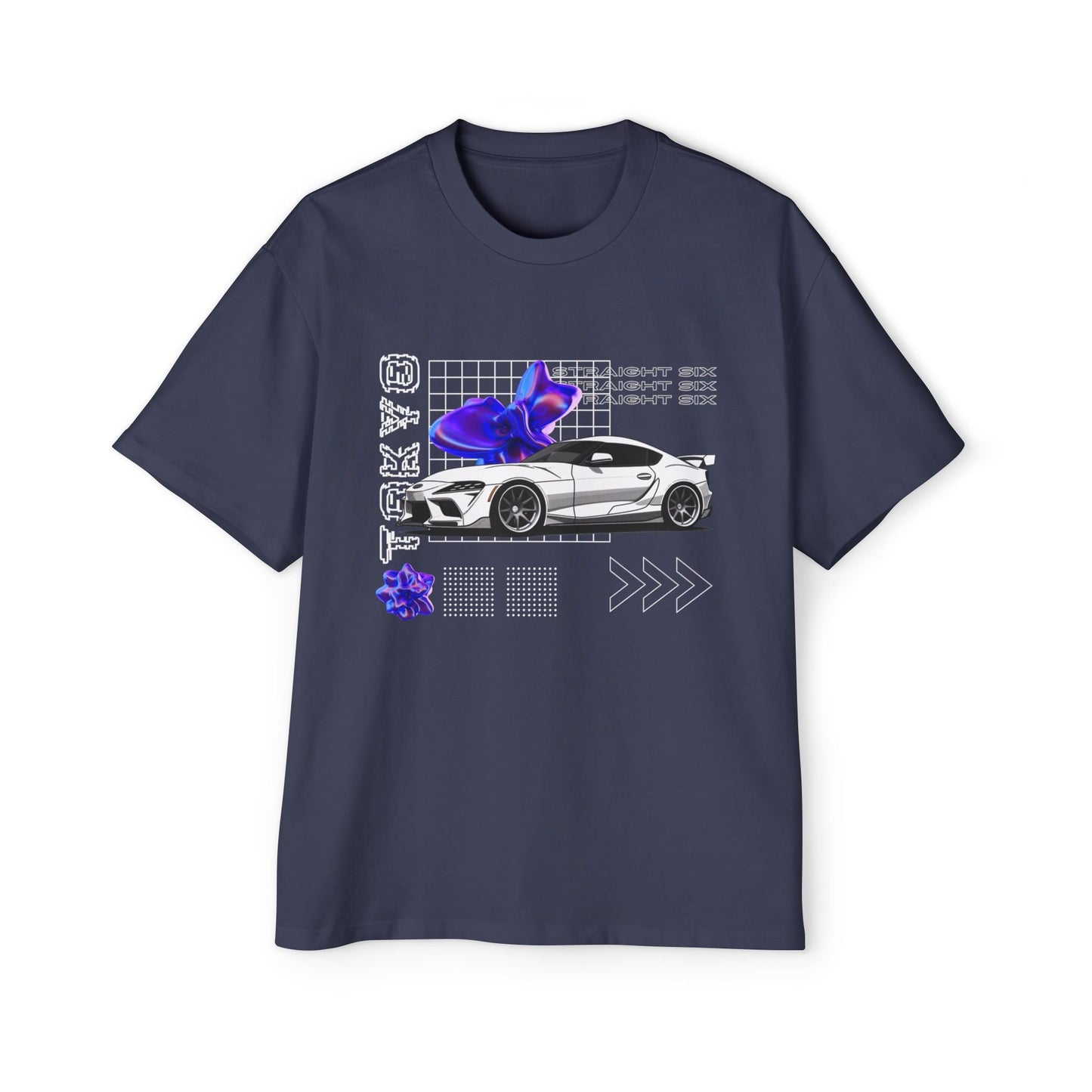 White Toyota Supra Mk5 Oversized T-Shirt | Men's Heavy Oversized Tee - TSMK5 - OM002 - Petrosexuals