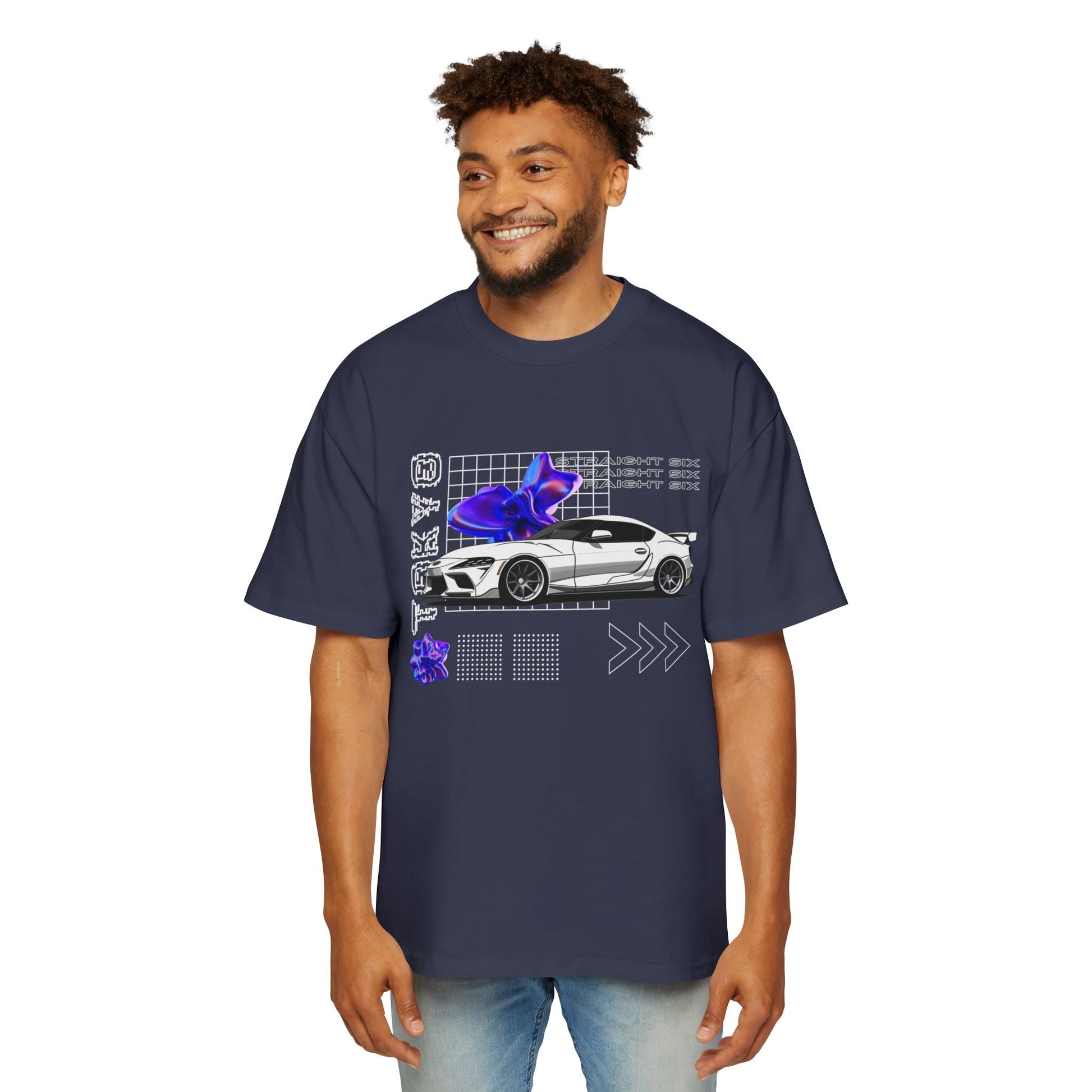 White Toyota Supra Mk5 Oversized T-Shirt | Men's Heavy Oversized Tee - TSMK5 - OM002 - Petrosexuals