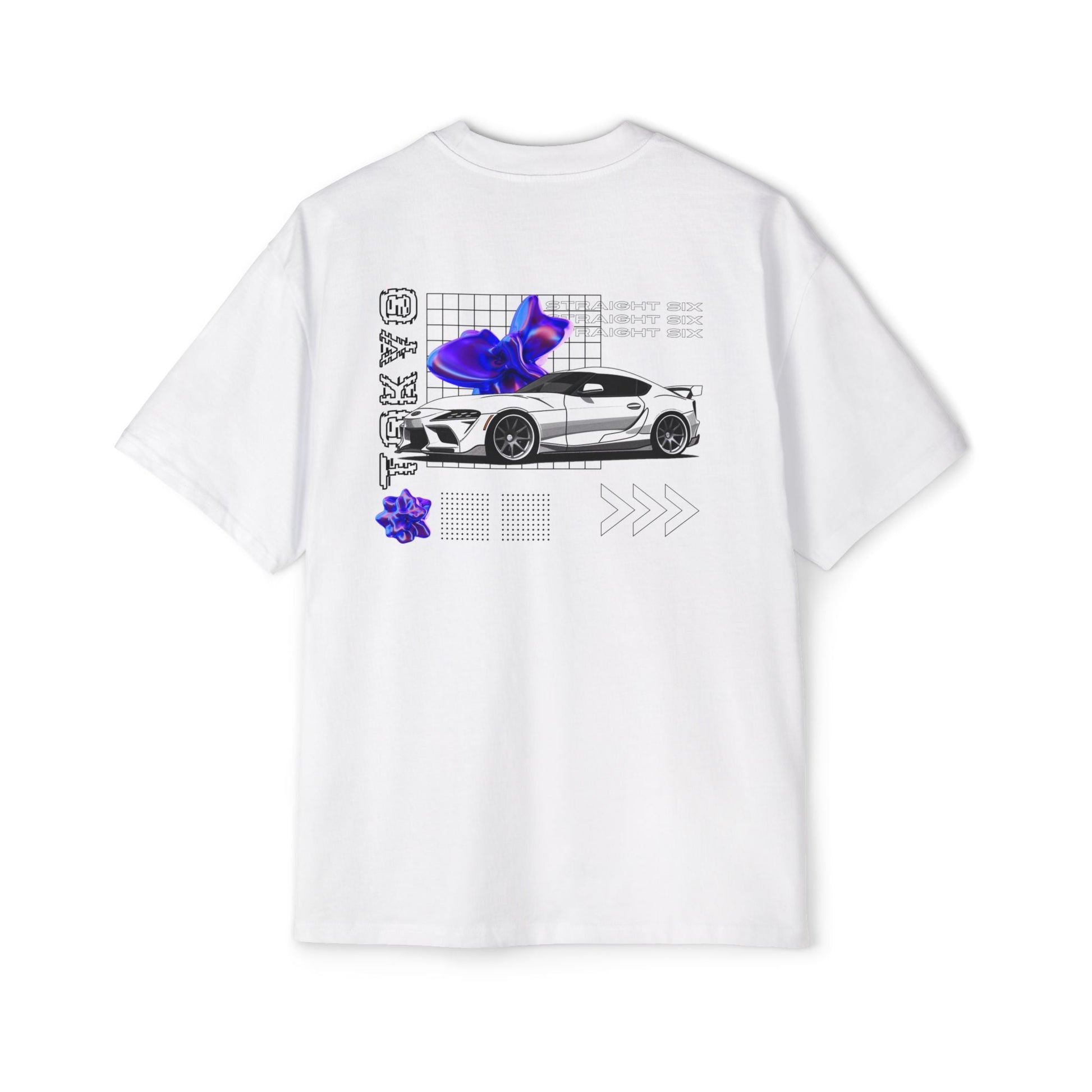 White Toyota Supra Mk5 Oversized T-Shirt | Men's Heavy Oversized Tee - TSMK5 - OM002 - Petrosexuals