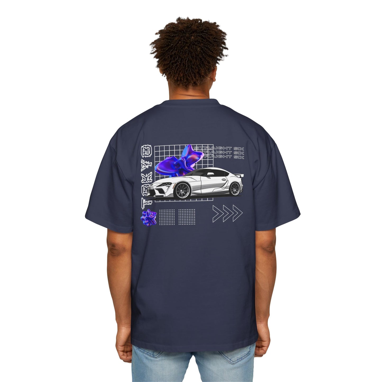 White Toyota Supra Mk5 Oversized T-Shirt | Men's Heavy Oversized Tee - TSMK5 - OM002 - Petrosexuals