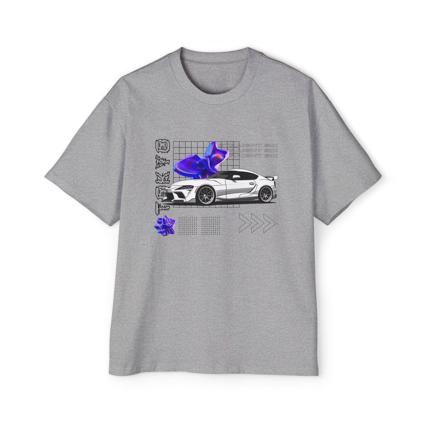 White Toyota Supra Mk5 Oversized T-Shirt | Men's Heavy Oversized Tee - TSMK5 - OM002 - Petrosexuals