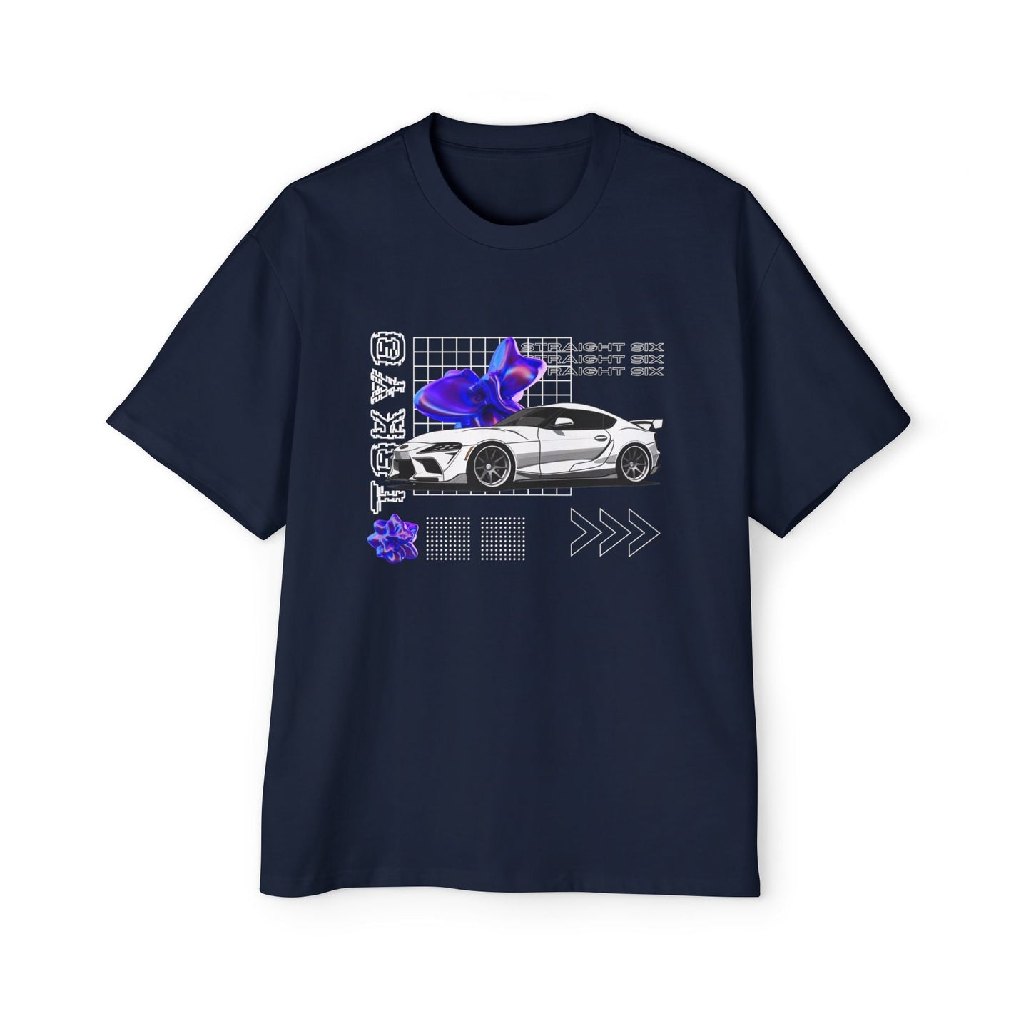 White Toyota Supra Mk5 Oversized T-Shirt | Men's Heavy Oversized Tee - TSMK5 - OM002 - Petrosexuals