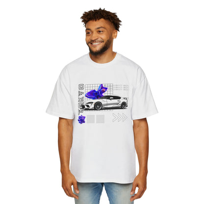 White Toyota Supra Mk5 Oversized T-Shirt | Men's Heavy Oversized Tee - TSMK5 - OM002 - Petrosexuals