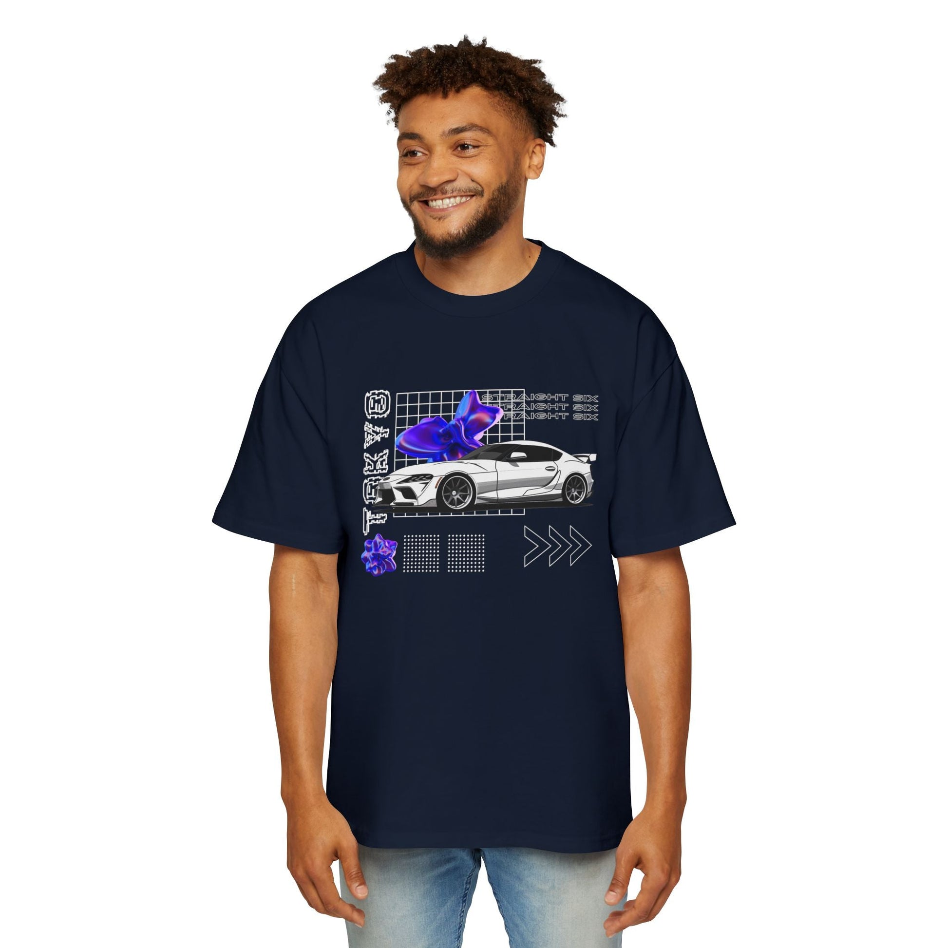 White Toyota Supra Mk5 Oversized T-Shirt | Men's Heavy Oversized Tee - TSMK5 - OM002 - Petrosexuals