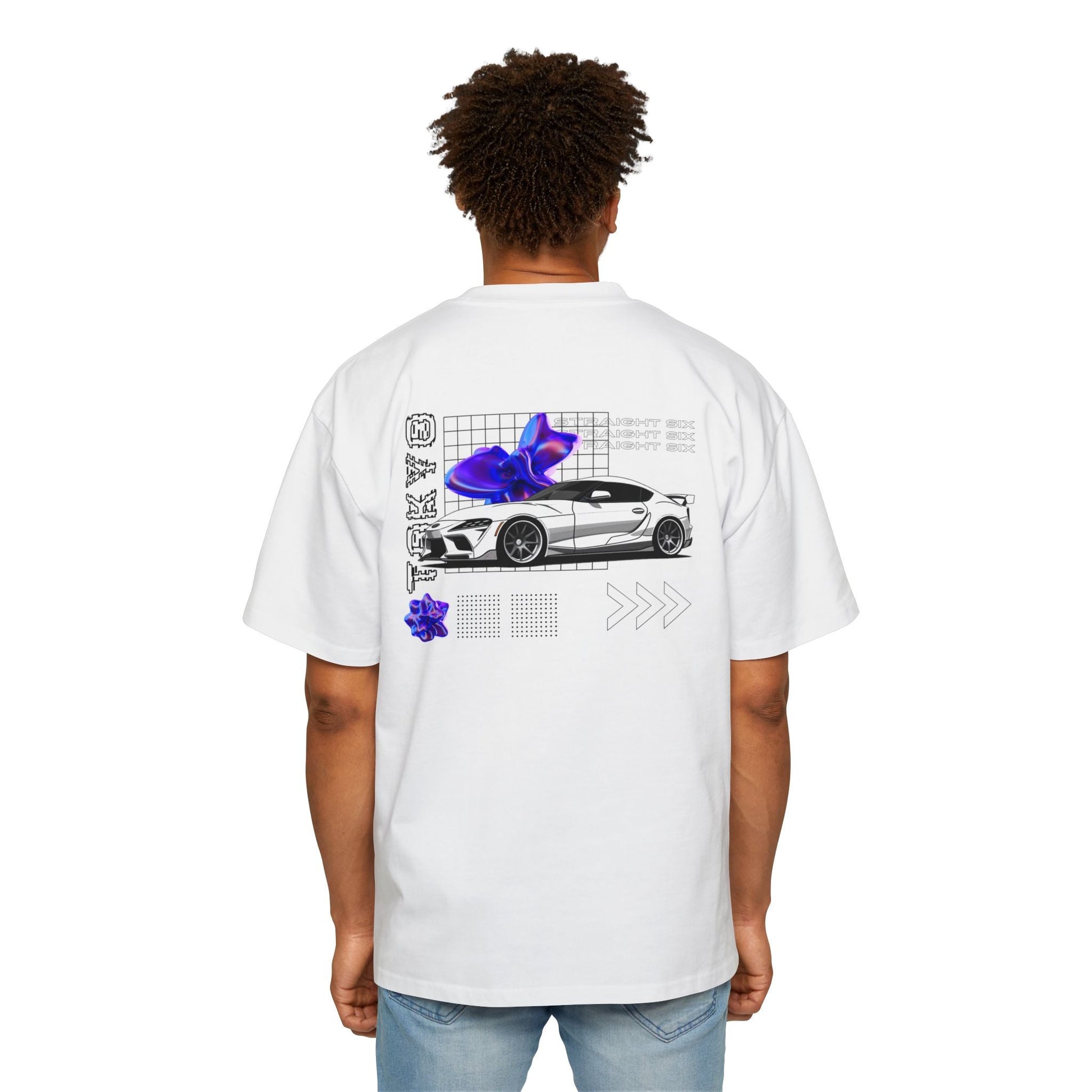 White Toyota Supra Mk5 Oversized T-Shirt | Men's Heavy Oversized Tee - TSMK5 - OM002 - Petrosexuals