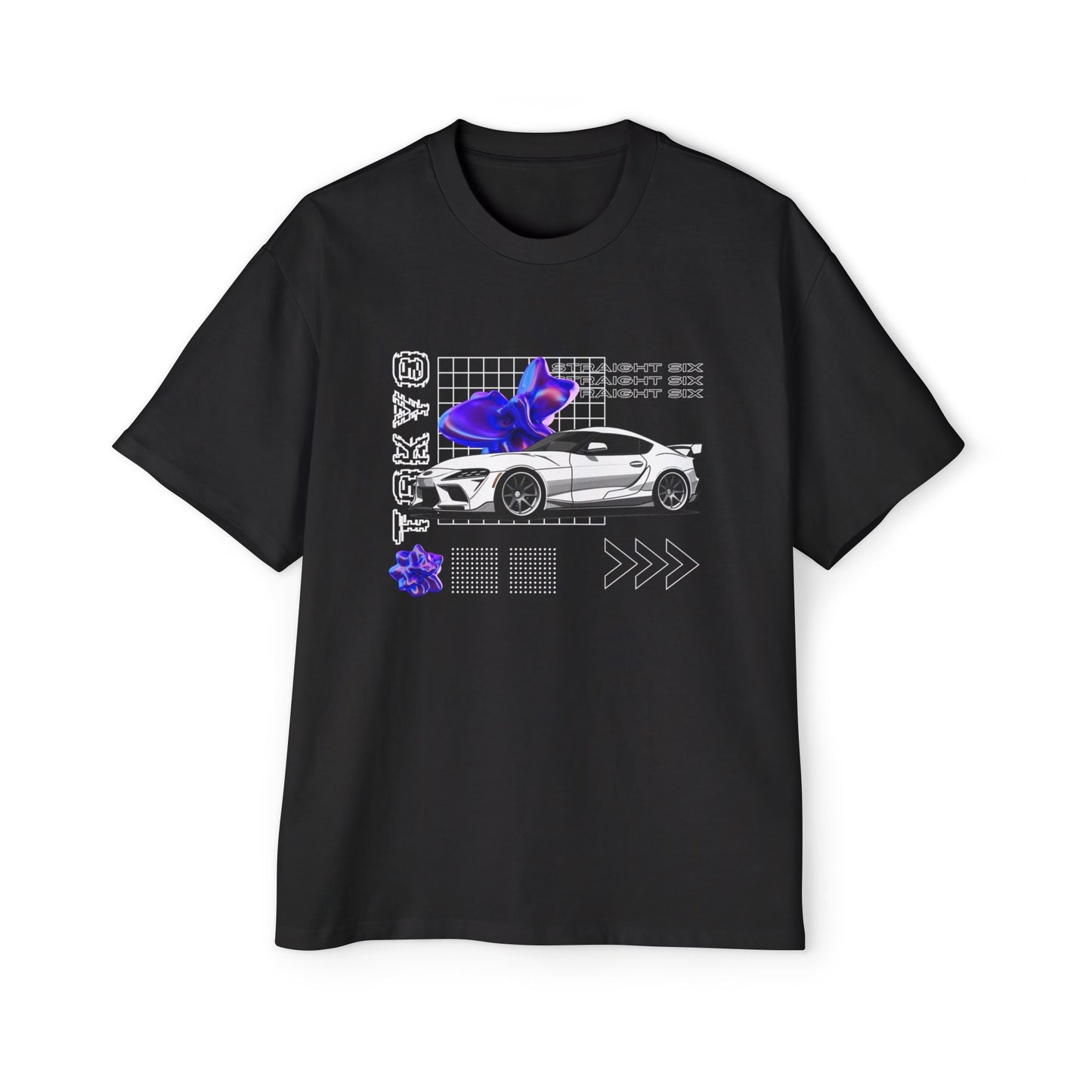 White Toyota Supra Mk5 Oversized T-Shirt | Men's Heavy Oversized Tee - TSMK5 - OM002 - Petrosexuals