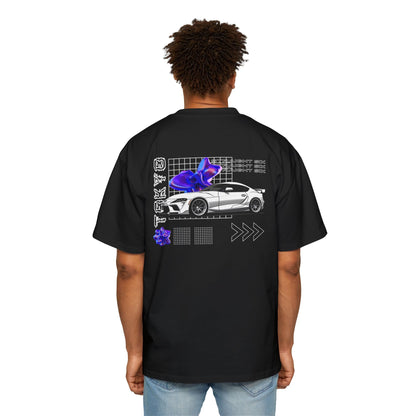 White Toyota Supra Mk5 Oversized T-Shirt | Men's Heavy Oversized Tee - TSMK5 - OM002 - Petrosexuals