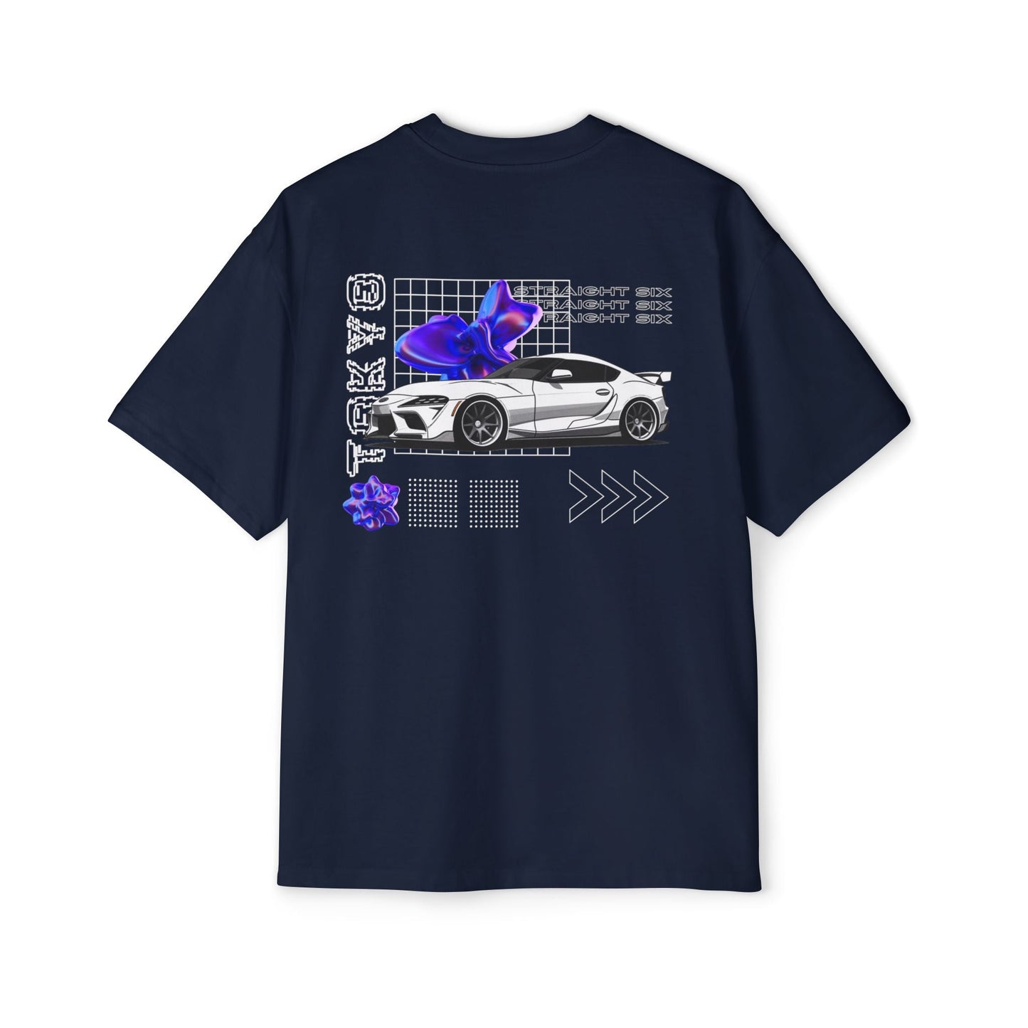 White Toyota Supra Mk5 Oversized T-Shirt | Men's Heavy Oversized Tee - TSMK5 - OM002 - Petrosexuals